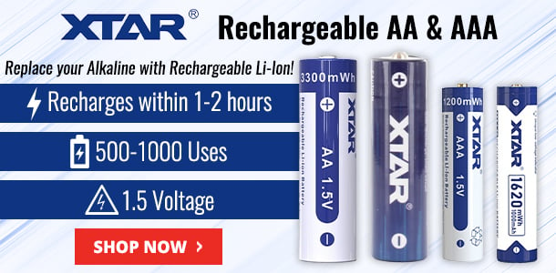 Stock Up on Xtar Rechargeables AA and AAA!